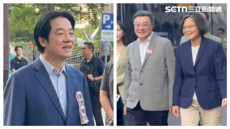 10萬人擠爆沈伯洋競總　賴清德迎小英到場