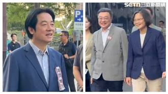 10萬人擠爆沈伯洋競總　賴清德迎小英到場