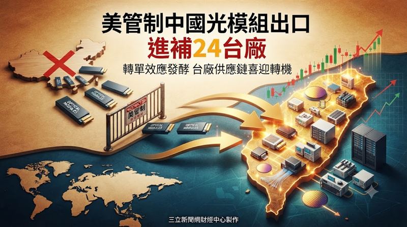 美管制中國光模組出口　進補24台廠