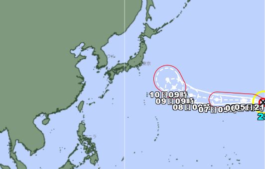 新颱風「諾洛」跨過換日線生成了。(圖/翻攝自日本氣象廳)