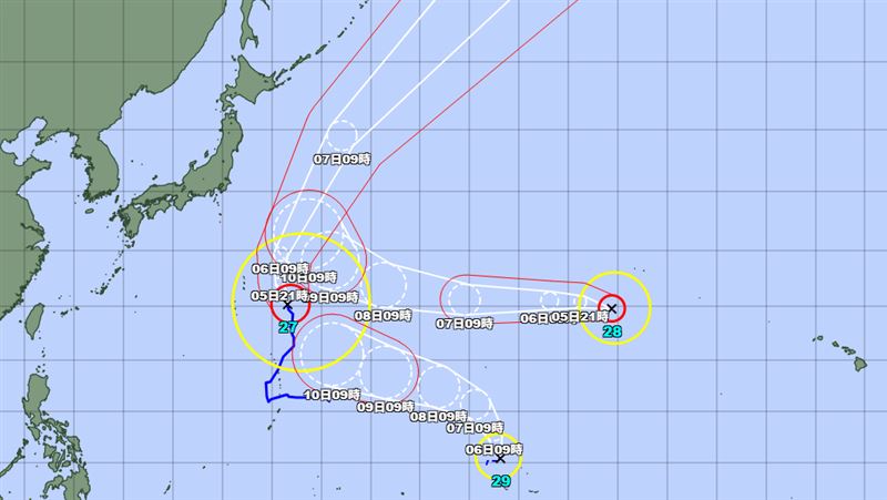 3颱共存！小熊颱風也生成 日氣象廳曝路徑