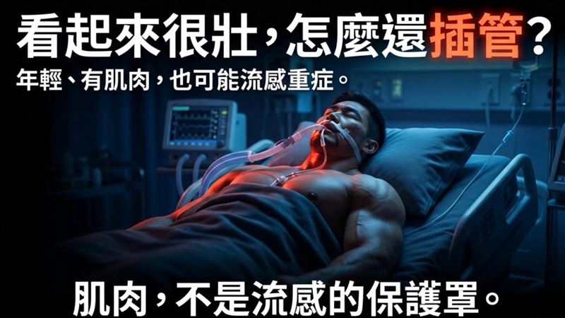 醫師黃軒表示，年輕壯男會也會得流感重症。(圖／取自黃軒的臉書)