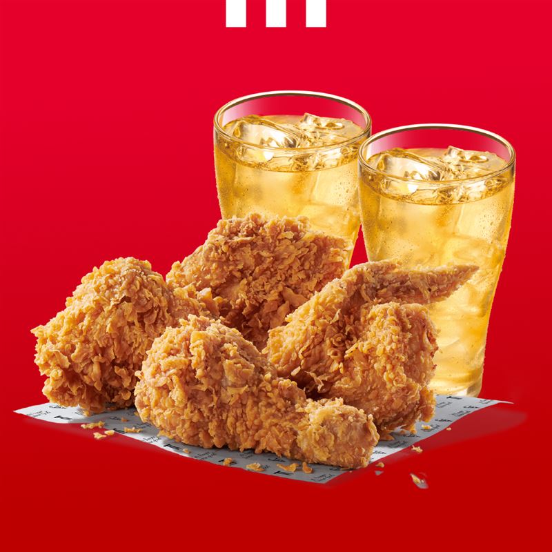 肯德基自10月6日至10月19日同步推出「咔啦脆雞套餐買一送一」,限時兩週優惠價$175。(圖/品牌業者提供)