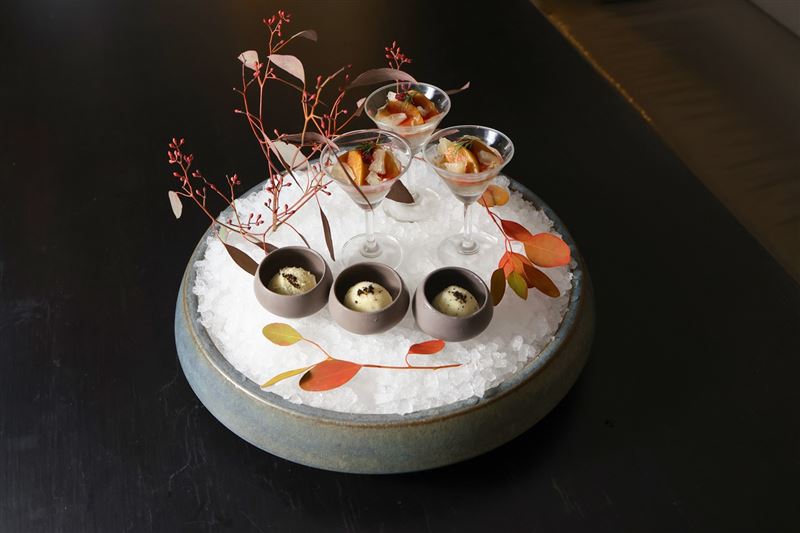 水物-紅心芭樂咖啡煮、百香果優格冰沙。（圖／品牌業者提供）