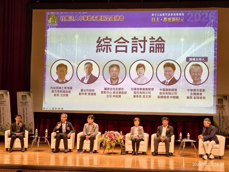 第十三屆都市更新高峰論壇,論壇從制度、城市治理、全案管理、資金融通及權益整合等面向,安排五大專題演講,全方位解析政策趨勢與實務策略。(圖/中華都市更新全國總會提供)