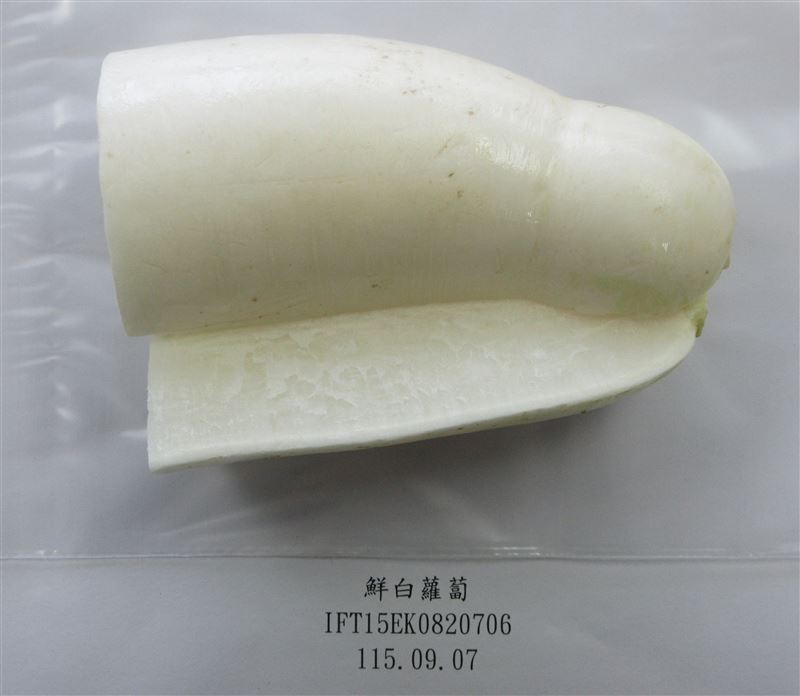 食藥署今(6)日公布8批邊境檢驗不合格產品,其中鴻安農業科技股份有限公司輸入的中國鮮白蘿蔔,驗出農藥芬普尼0.004 ppm,為法規容許值0.001 ppm的4倍。(圖/翻攝自食藥署網站)