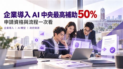 企業導入AI中央最高補助50% 申請資格與流程一次看