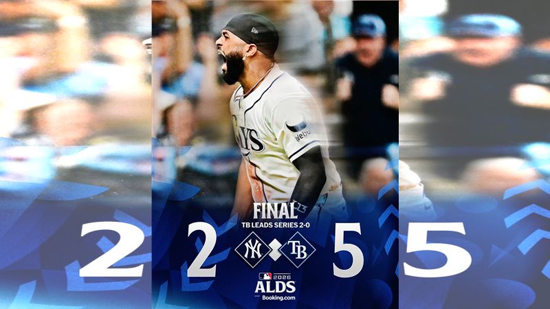 洋基在美聯分區系列賽陷入0:2落後。(圖/翻攝自MLB推特)