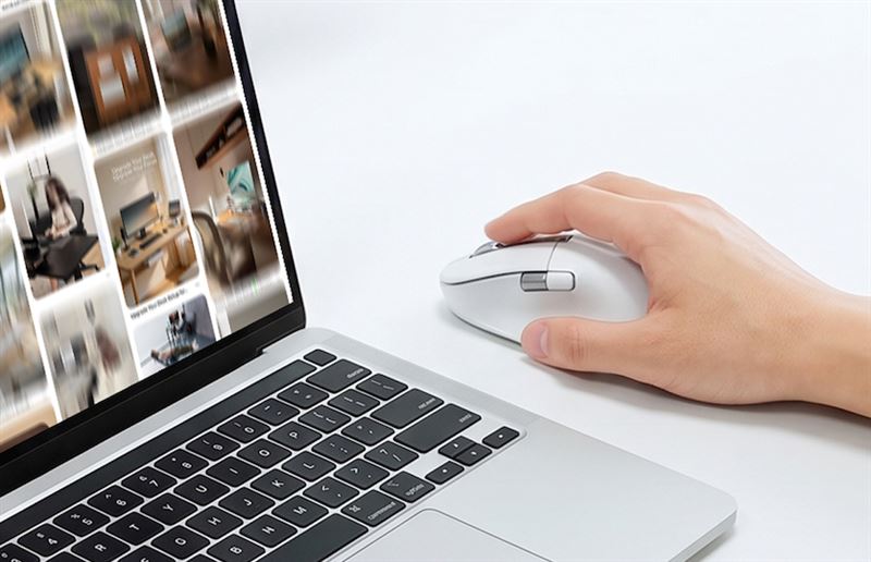 INFTYLAB人體工學無線滑鼠for Mac針對Mac調校滾輪手感,延續熟悉的操作習慣。(圖/品牌業者提供)
