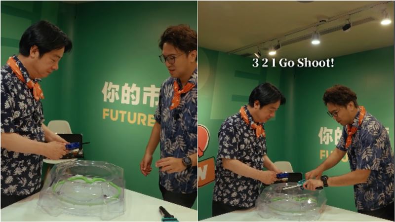 總統賴清德6日迎來67歲生日,民進黨台北市長候選人沈伯洋送上「戰鬥陀螺25週年紀念套組」作為生日禮物。(圖/翻攝自沈伯洋臉書)