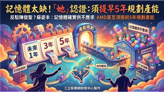 記憶體太缺！她認證：須提前5年規劃產能