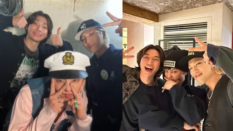 BIGBANG三人合照，左起為大聲、GD與太陽。（圖／翻攝d_lable_official IG）