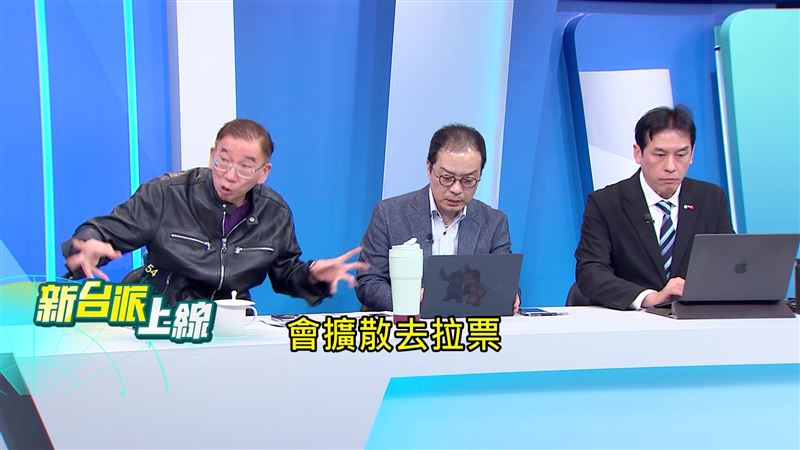 尚毅夫指出,沈伯洋支持者很嗨,會穿花襯衫熱情拉票,要大家到現場見證洋流,跟藍營遊覽車動員造勢完全不一樣。(圖/新台派上線)
