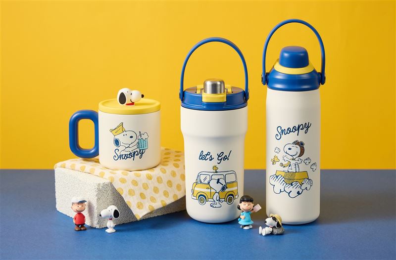 康寧餐具SNOOPY旅行趣杯瓶系列。（圖／業者提供）