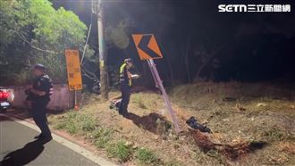 2女大生下坡撞桿慘死！車頭撞碎慘況曝