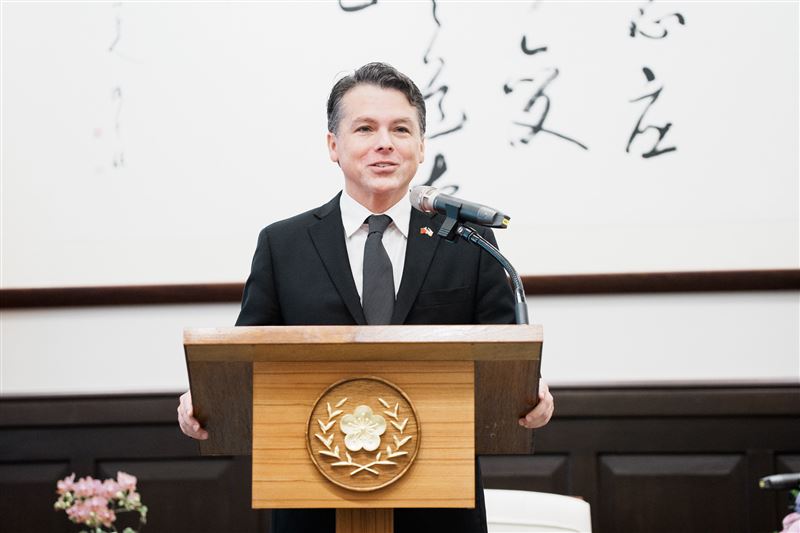 博伊爾(Brendan Boyle)表示,美台人民因共同的價值理念而緊密相連,包括對自由及人權的堅定承諾。(圖/總統府提供)