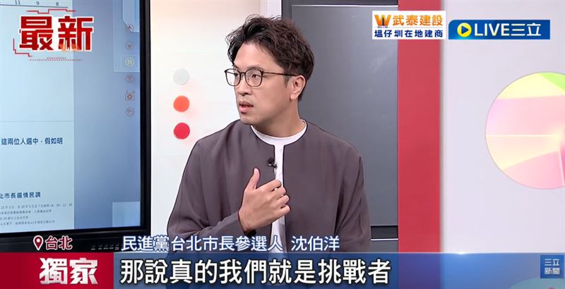 最新北市民調與蔣萬安差距8%，沈伯洋表示最後一定要逆轉