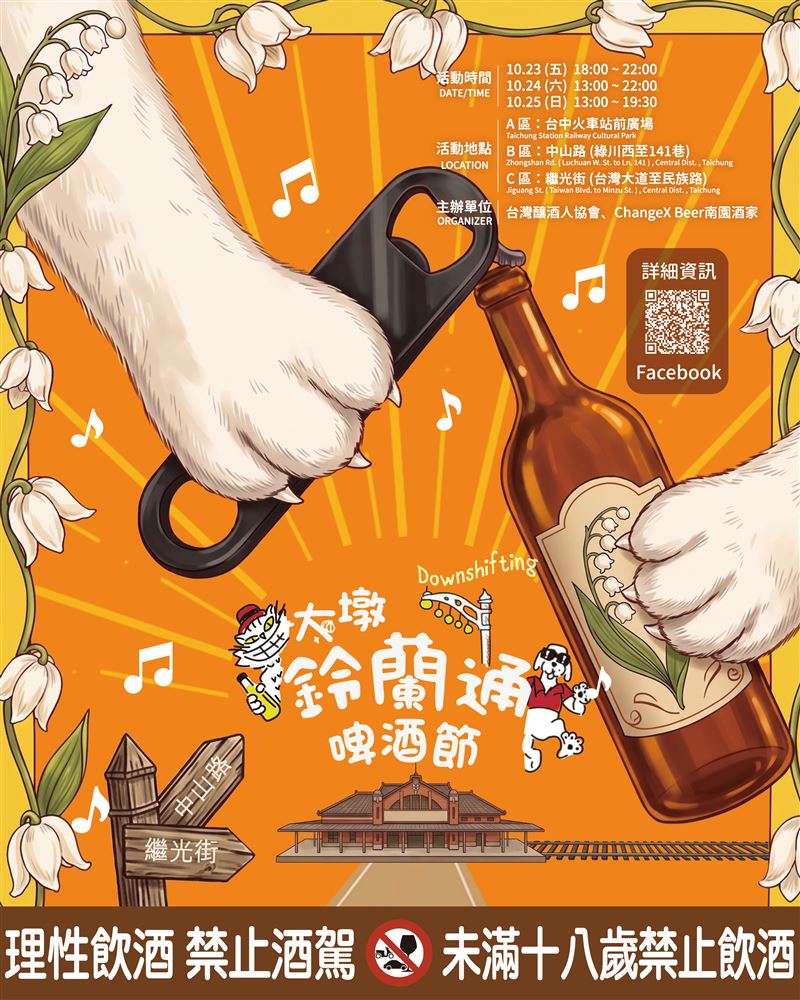 中台灣盛事!第八屆大墩鈴蘭通啤酒節10月登場。(圖/業者提供)