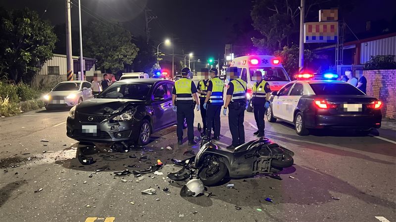 金門縣金寧鄉瓊安路及西堡路口,日前發生死亡車禍。(示意圖/AI製圖)