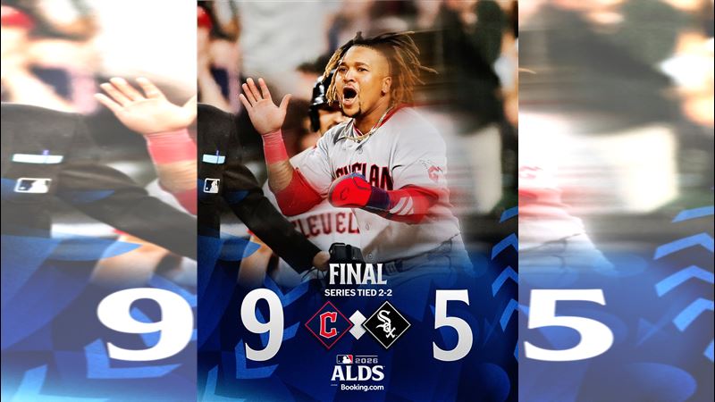 美聯分區系列賽G3守護者以9：3擊敗白襪。（圖／翻攝自X平台 @MLB）
