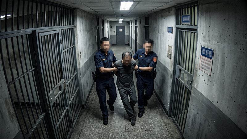 基隆監獄驚傳受刑人死亡案,監所監視器拍到有2人涉嫌動手施暴。(示意圖/AI製圖)