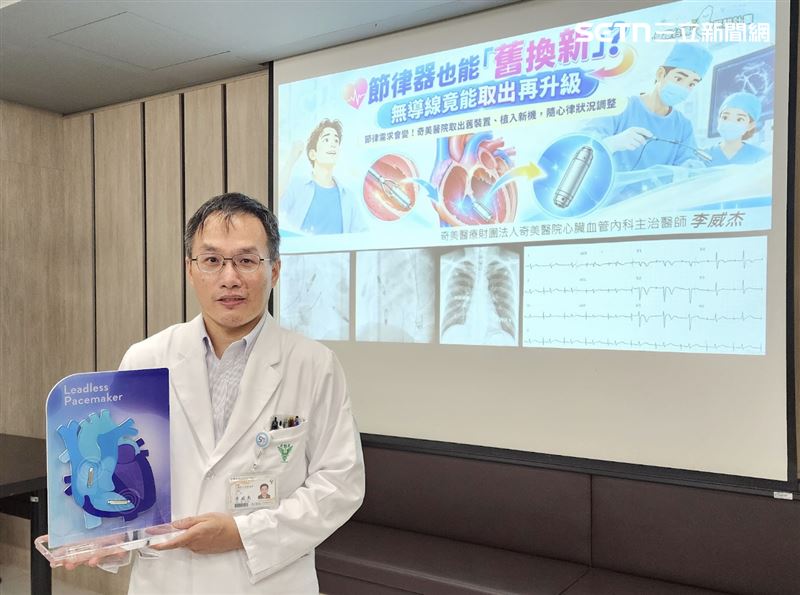 心跳過慢裝節律器就一勞永逸？43歲男心衰竭，醫靠「舊換新」救回一命。（圖／奇美醫院提供）