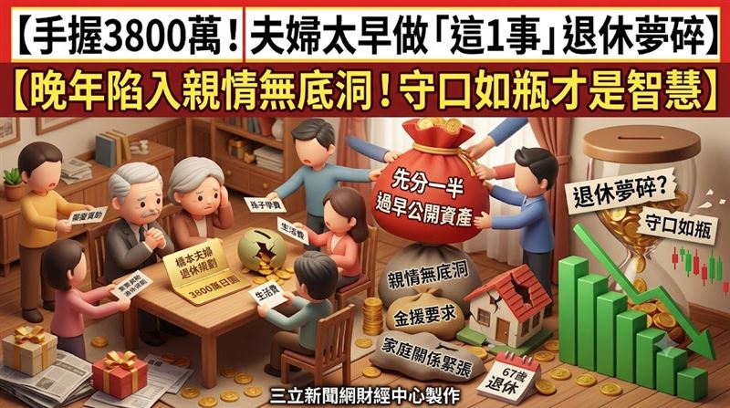 夫婦握3800萬做1事　晚年陷入親情無底洞