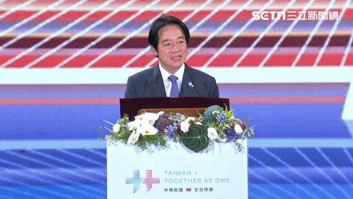 賴清德國慶晚會致詞。(圖/翻攝畫面)