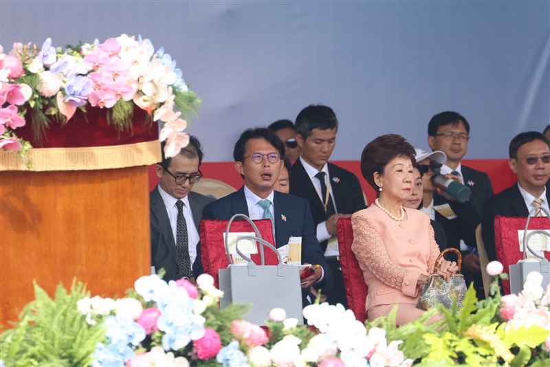 115年國慶大會民眾黨主席黃國昌、前副總統呂秀蓮 (圖/記者鄭孟晃攝影)