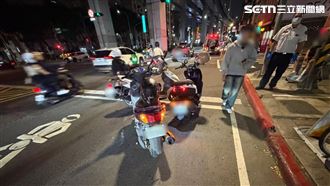 騎士煞車不及撞前車　再遭後車追撞全身傷