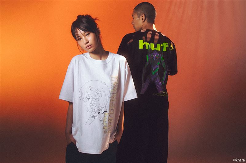 huf攜手《新世紀福音戰士》系列推出全新聯名服飾與配件。(圖/品牌業者提供)