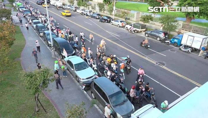 沈伯洋「台北大洋流」車隊現場。(圖/翻攝畫面)
