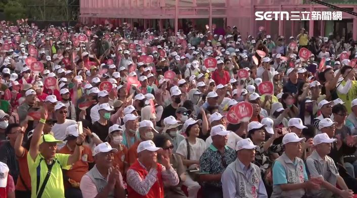 民進黨台南市長參選人陳亭妃競選總部開幕現場。(圖/翻攝畫面)
