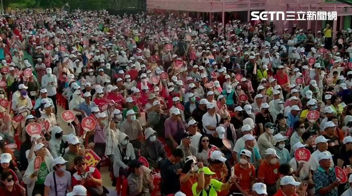 民進黨台南市長參選人陳亭妃競選總部開幕現場。(圖/翻攝畫面)