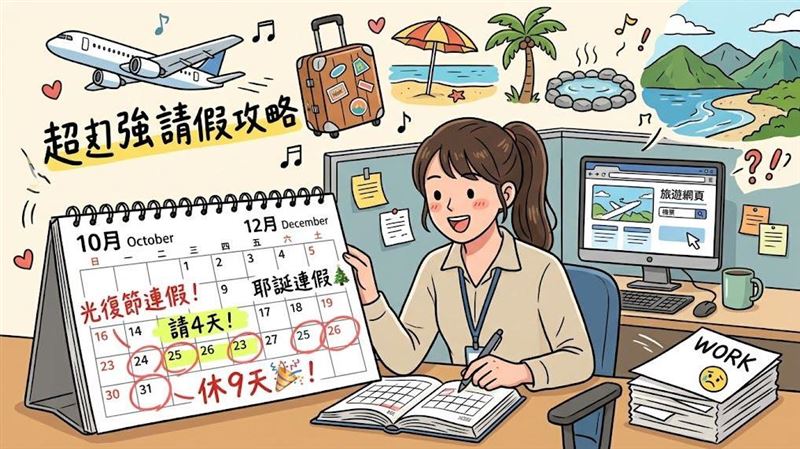 雙十後還有連假！請4休9攻略曝