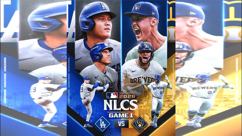 道奇12日和釀酒人展開國聯冠軍系列賽G1(圖/翻攝自X平台 @MLB)