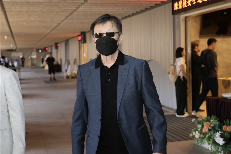 寇世勳低調現身,送藍琪最後一程。(圖/記者鄭孟晃攝影)