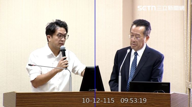 民進黨立委沈伯洋今（12）日質詢國防部長顧立雄（圖／翻攝畫面）