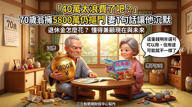 存了一輩子不敢花　妻一句話點醒