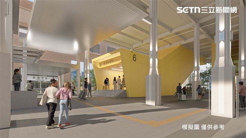 環狀線板橋站新增出入口內部模擬圖。（圖／新北捷運局提供）