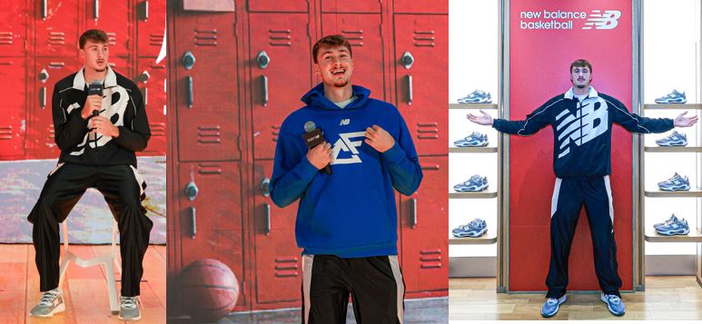 New Balance 攜手 Cooper Flagg 於澳門揭曉全新個人標識。(圖/品牌業者提供)