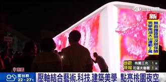 台灣設計展壓軸「城市之鏡」點亮桃園夜空
