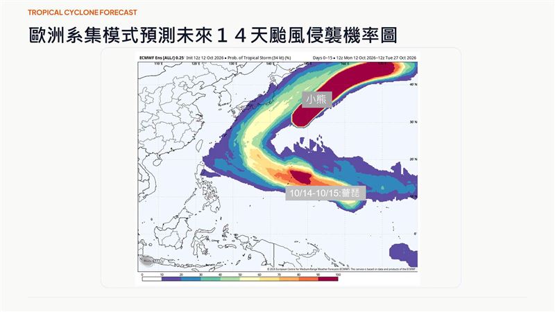 賈新興指出,薔琵颱風最快明日生成,成颱後持續追蹤其後續路徑。(圖/翻攝自賈新興 臉書)