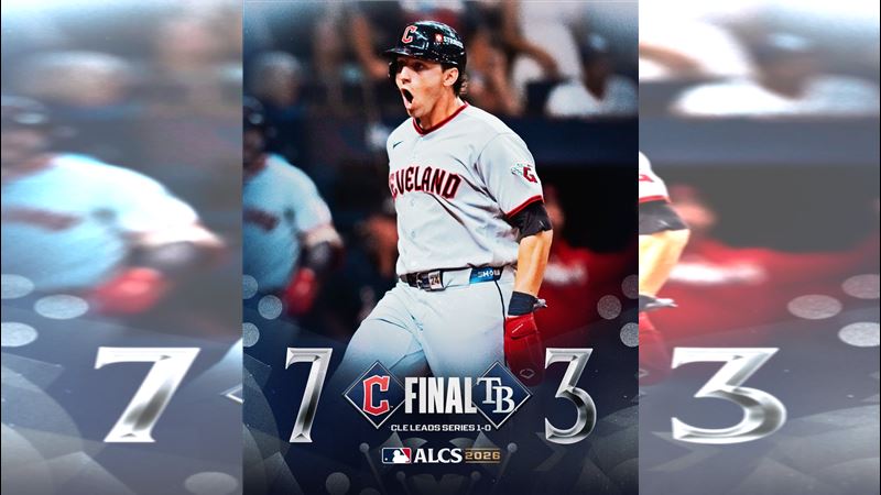 美聯冠軍系列賽G1守護者以7:3擊敗光芒。(圖/翻攝自X平台 @MLB)