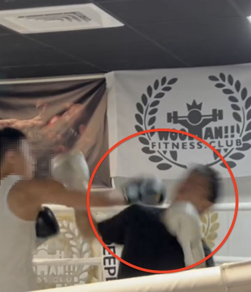 林男在擂台上被海扁，網友感嘆「這種敗類真的別再出來！」（圖／翻攝自Threads @kfk.45）