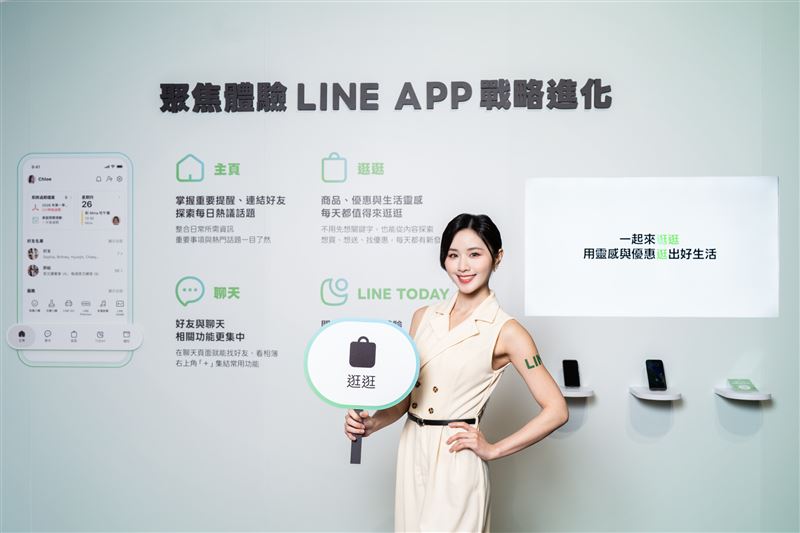 「逛逛」整合LINE購物、LINE禮物、LINE旅遊與官方帳號商店四大電商服務。(圖/LINE提供)