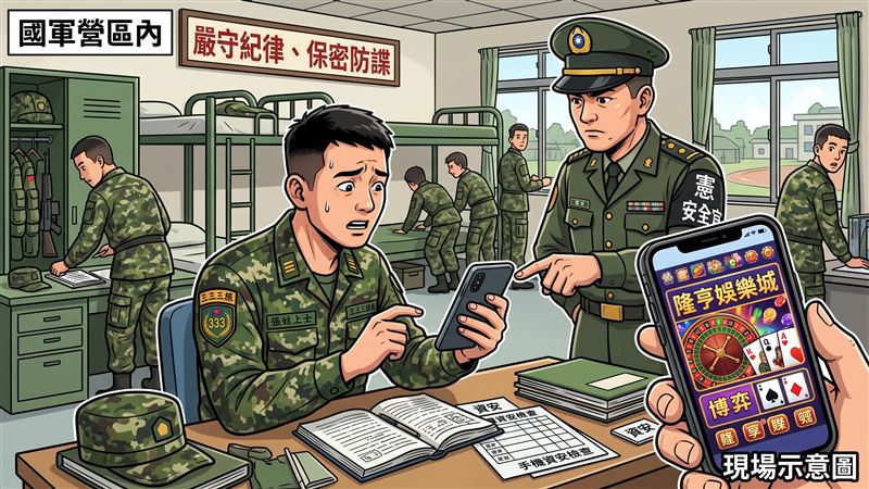 陸軍上士營區簽賭！遭當場抓包下場曝