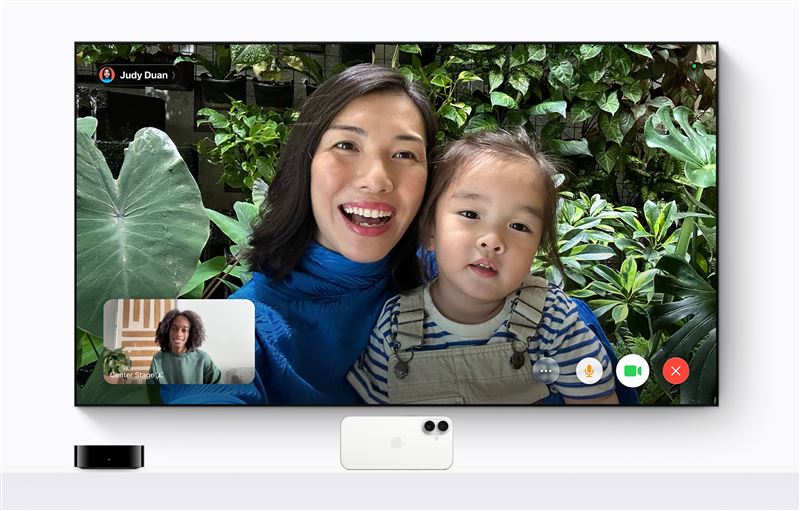 Apple TV 4K FaceTime。（圖／Apple提供）