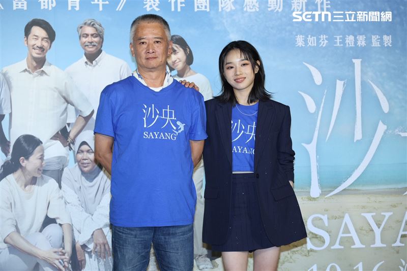 《沙央》導演湯湘竹、主演湯詠絮(右)。(圖/記者鄭孟晃攝影)