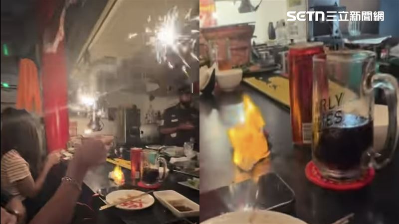 慶生到一半燒起來！燒肉店玩仙女棒釀禍